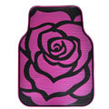 Classic Rose Flower Universal Automotive Carpet Car Floor Mats Rubber 5pcs Sets - Rose